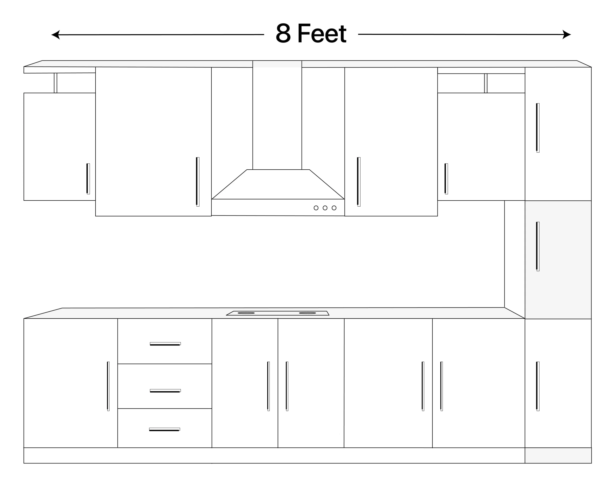 8 feet kitchen